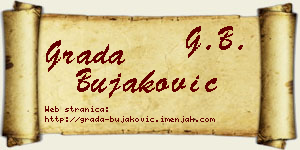 Grada Bujaković vizit kartica